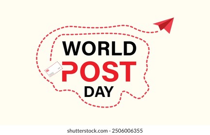 vector graphic of world post day with post box mail box design. Banner poster, flyer and background design template. vector illustration.