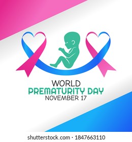 vector graphic of world prematurity day good for world prematurity day celebration. flat design. flyer design.flat illustration.