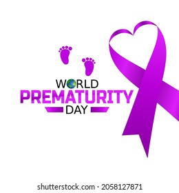 vector graphic of world prematurity day good for world prematurity day celebration. flat design. flyer design.flat illustration.