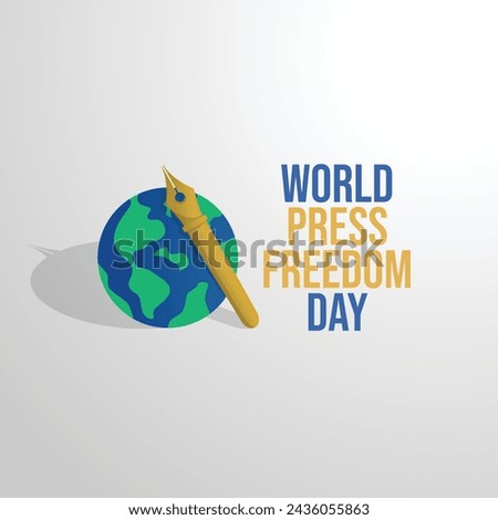 vector graphic of World Press Freedom Day ideal for World Press Freedom Day celebration.