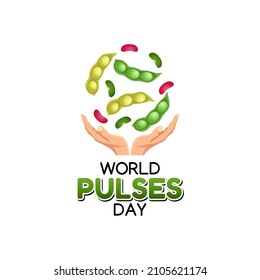 vector graphic of world pulses day good for world pulses day celebration. flat design. flyer design.flat illustration.