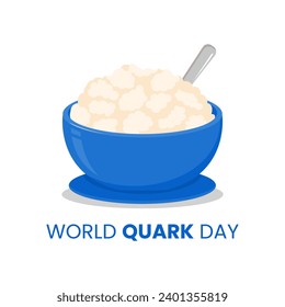 Vector graphic of world quark day illustration