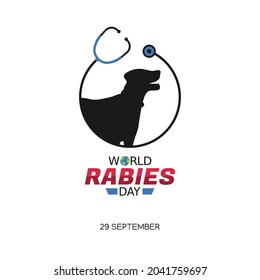 vector graphic of world rabies day good for world rabies day celebration. flat design. flyer design.flat illustration.