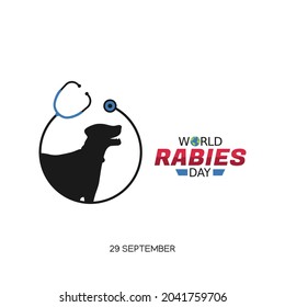 vector graphic of world rabies day good for world rabies day celebration. flat design. flyer design.flat illustration.