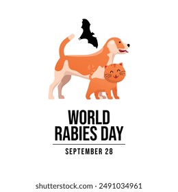 vector graphic of World Rabies Day ideal for World Rabies Day celebration.