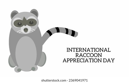 Vector graphic of world raccoon appreciation day for world raccoon appreciation day celebration. flat design. Line art design. flyer design. flat illustration. Banner design. October 02.
