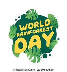 vector graphic of World Rainforest Day good for World Rainforest Day celebration. flat design. flyer design.flat illustration.