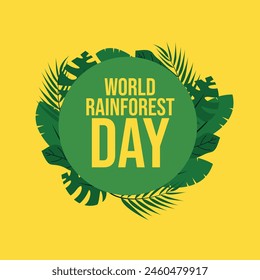 vector graphic of World Rainforest Day ideal for World Rainforest Day celebration.