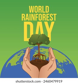 vector graphic of World Rainforest Day ideal for World Rainforest Day celebration.