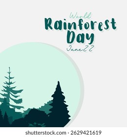 vector graphic of World Rainforest Day ideal for World Rainforest Day celebration