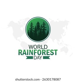 Vector graphic of World Rainforest Day for World Rainforest Day celebration.