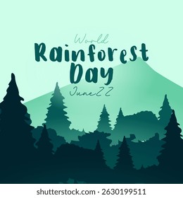 vector graphic of World Rainforest Day, ideal for World Rainforest Day celebration.