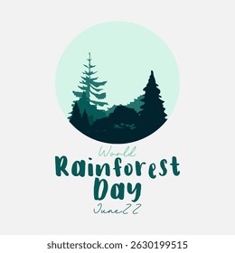 Vector gráfico del Día Mundial de la Selva Tropical, ideal para la celebración del Día Mundial de la Selva Tropical.