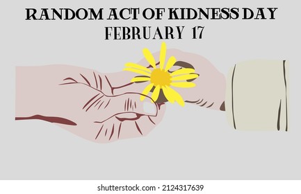 Vector graphic of world random act of kidness day for world random act of kidness day celebration. flat design. flyer design.flat illustration. February 17