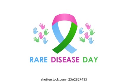 Vector graphic of World Rare Disease Day. February 28. Holiday concept. Design for banner, cards, prints, social media, poster, flyer and background design template.