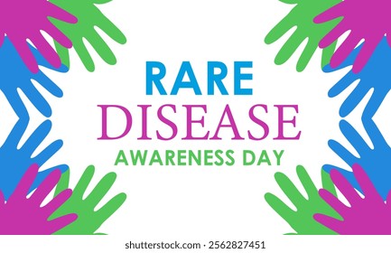 Vector graphic of World Rare Disease Day. February 28. Holiday concept. Design for banner, cards, prints, social media, poster, flyer and background design template.