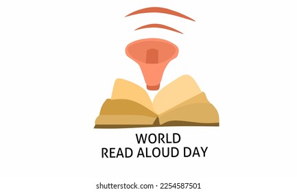 Vector graphic of world read aloud day for world read aloud day celebration. flat design. flyer design. February 01.