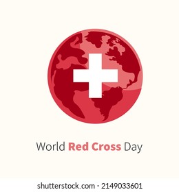 vector graphic of World Red Cross Day good for national World Red Cross Day celebration. flat design. flyer design.flat illustration.