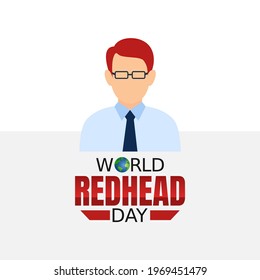 vector graphic of world redhead day good for world redhead day celebration. flat design. flyer design.flat illustration.