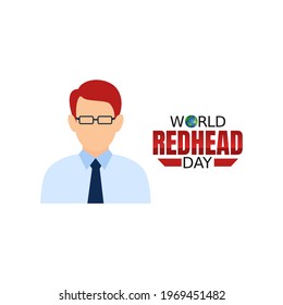 vector graphic of world redhead day good for world redhead day celebration. flat design. flyer design.flat illustration.