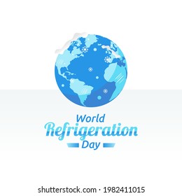 vector graphic of world refrigeration day good for world refrigeration day celebration. flat design. flyer design.flat illustration.
