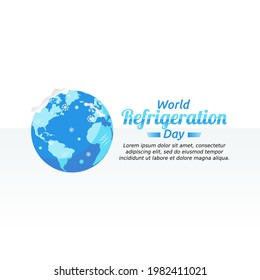 vector graphic of world refrigeration day good for world refrigeration day celebration. flat design. flyer design.flat illustration.