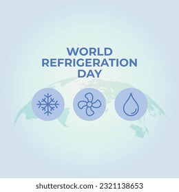 gráfico vectorial del Día Mundial de la Refrigeración, bueno para la celebración del Día Mundial de la Refrigeración. diseño plano. diseño de volante.ilustración plana.