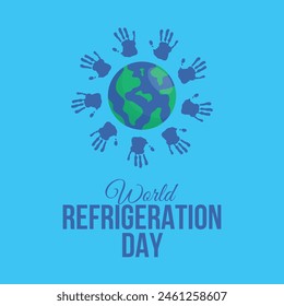 Vektorgrafik-Grafik des World Refrigeration Day ideal für die Feier des World Refrigeration Day.