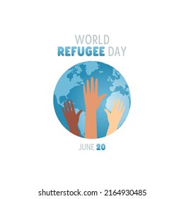 Vektorgrafik des Weltflüchtlingstag gut für die Welt Flüchtlingstag Feier. flaches Design. flyer design.flache Illustration.