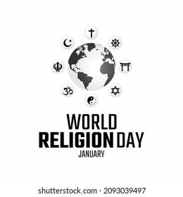 vector graphic world religion day good for world religion day celebration  flat design  flyer design flat illustration 