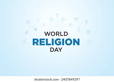 vector graphic of World religion Day is good for World religion Day celebration. flat design. flyer design.flat illustration.