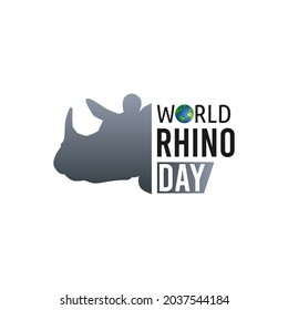 Vector graphic of world rhino day good for world rhino day celebration. flat design. flyer design.flat illustration.