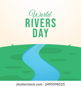 vector graphic of World Rivers Day ideal for World Rivers Day celebration.