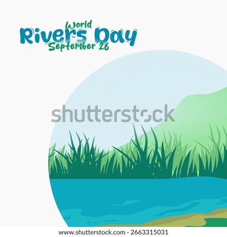 vector graphic of World Rivers Day ideal for World Rivers Day celebration