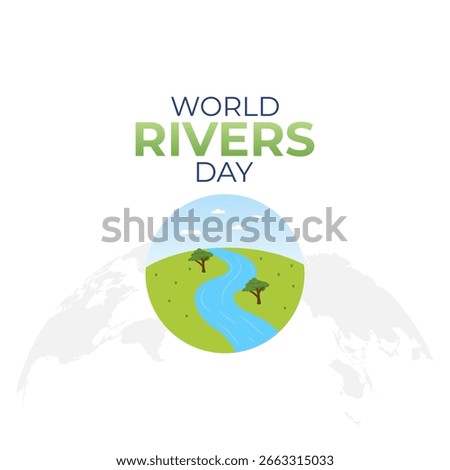 vector graphic of World Rivers Day ideal for World Rivers Day celebration