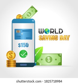Vector graphic of world saving day good for world saving day  celebration. flat design. flyer design.flat illustration.