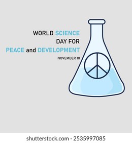 vector graphic of World Science Day for Peace and Development good for national World Science Day for Peace and Development celebration. flat design. flyer design.flat illustration.