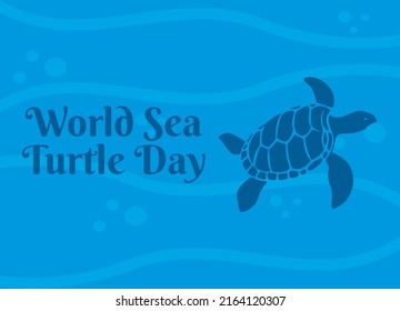 vector graphic of world sea turtle day good for world sea turtle day celebration. flat design. flyer design.flat illustration.