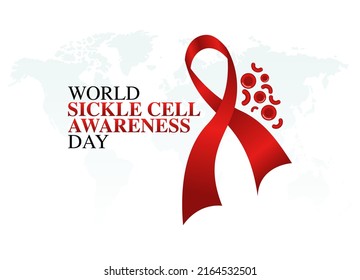 vector graphic of world sickle cell awareness day good for world sickle cell awareness day celebration. flat design. flyer design.flat illustration.