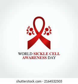 vector graphic of world sickle cell awareness day good for world sickle cell awareness day celebration. flat design. flyer design.flat illustration.