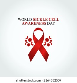 vector graphic of world sickle cell awareness day good for world sickle cell awareness day celebration. flat design. flyer design.flat illustration.