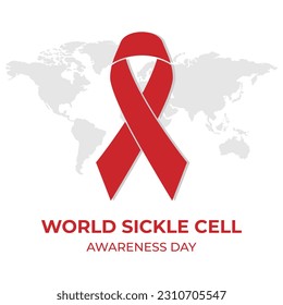 Vector graphic of world sickle cell awareness day suitable for poster, banner, card and social media post