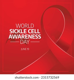 vector graphic of World Sickle Cell Awareness Day good for World Sickle Cell Awareness Day celebration. flat design. flyer design.flat illustration.