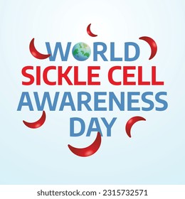 vector graphic of World Sickle Cell Awareness Day good for World Sickle Cell Awareness Day celebration. flat design. flyer design.flat illustration.