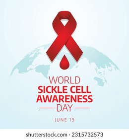 vector graphic of World Sickle Cell Awareness Day good for World Sickle Cell Awareness Day celebration. flat design. flyer design.flat illustration.