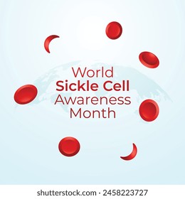 vector graphic of world sickle cell awareness day good for world sickle cell awareness day celebration. flat design. flyer design.flat illustration.