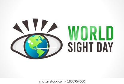 vector graphic of world sight day good for world sight day celebration. flat design. flyer design.flat illustration.