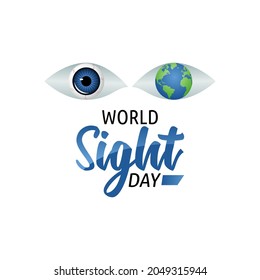 vector graphic of world sight day good for world sight day celebration. flat design. flyer design.flat illustration.