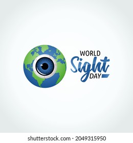 vector graphic of world sight day good for world sight day celebration. flat design. flyer design.flat illustration.