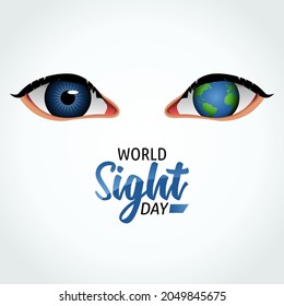 vector graphic of world sight day good for world sight day celebration. flat design. flyer design.flat illustration.